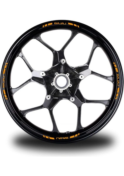 Bajaj 16 Lı Jant Stıcker Modeli Turuncu