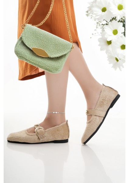 Kadın Babet Bej Hafif Rahat Şık Iş Ofis Günlük Ayakkabı fiyatları