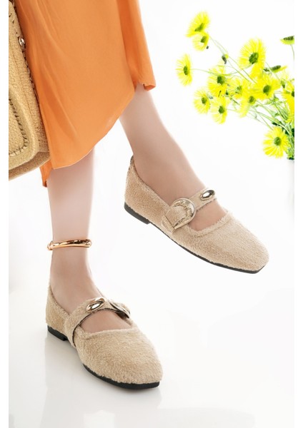 Kadın Babet Bej Hafif Rahat Şık Iş Ofis Günlük Ayakkabı modelleri