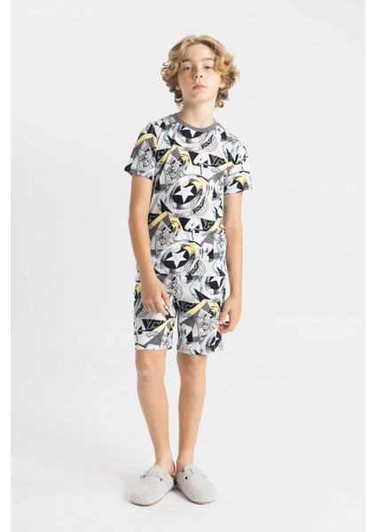 Erkek Çocuk Marvel Avengers Pijama Takımı Kısa Kollu Üst Şort C5504A824SM