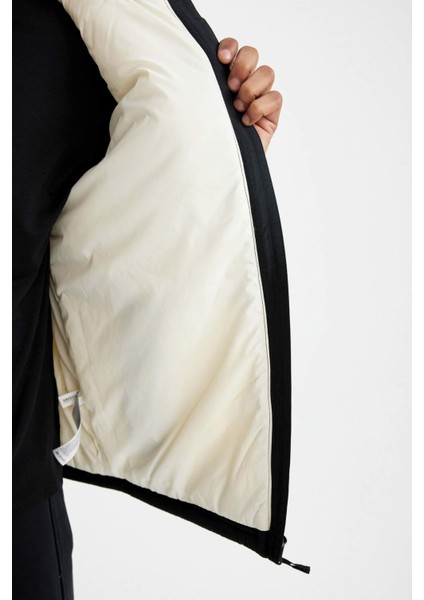 Fit Normal Kesim Dik Yaka Fermuarlı Cepli Pelüş Yelek C6045AX24AU