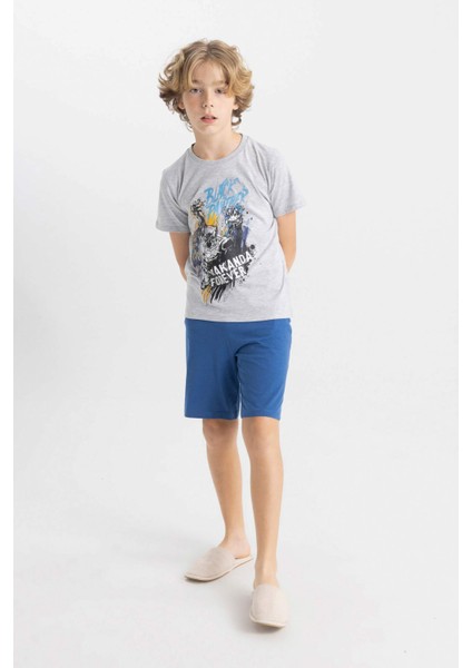 Erkek Çocuk Marvel Pijama Takımı Kısa Kollu Üst Şort C5505A824SM