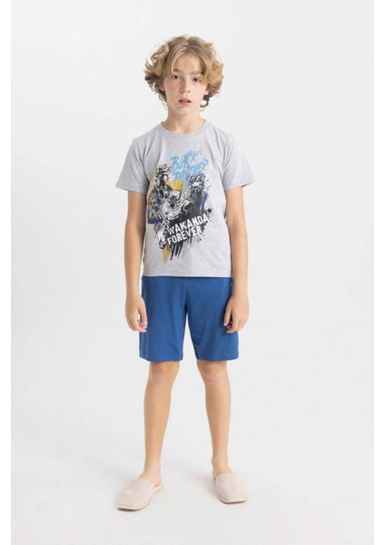 Erkek Çocuk Marvel Pijama Takımı Kısa Kollu Üst Şort C5505A824SM