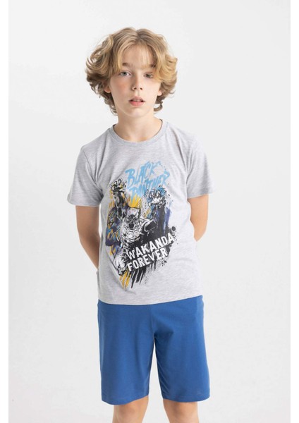 Erkek Çocuk Marvel Pijama Takımı Kısa Kollu Üst Şort C5505A824SM
