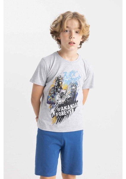 Erkek Çocuk Marvel Pijama Takımı Kısa Kollu Üst Şort C5505A824SM