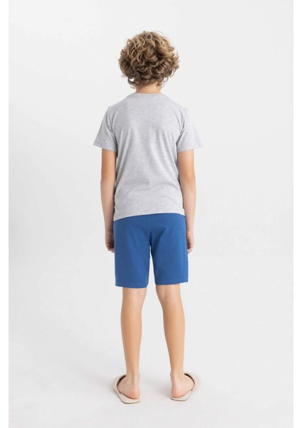 Erkek Çocuk Marvel Pijama Takımı Kısa Kollu Üst Şort C5505A824SM