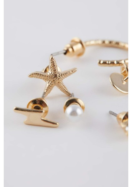 Kadın 12'li Gold Küpe C7000AXNS