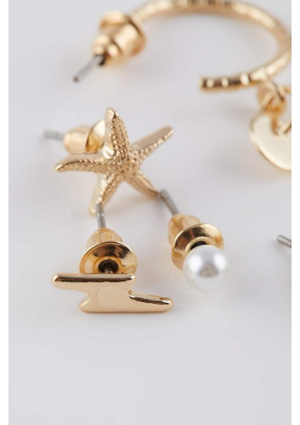 Kadın 12'li Gold Küpe C7000AXNS