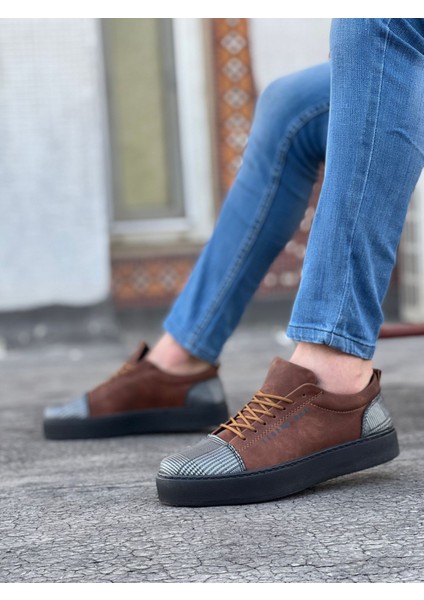 ET0104 Bağcıklı Taba Ekose Süet Siyah Taban Spor Klasik Erkek Ayakkabı fiyatları