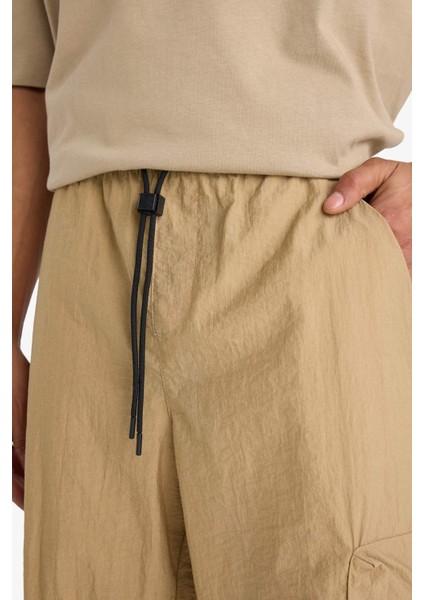 Fit Oversize Geniş Kalıp Kargo Cepli Dokuma Pantolon C1528AX24SM