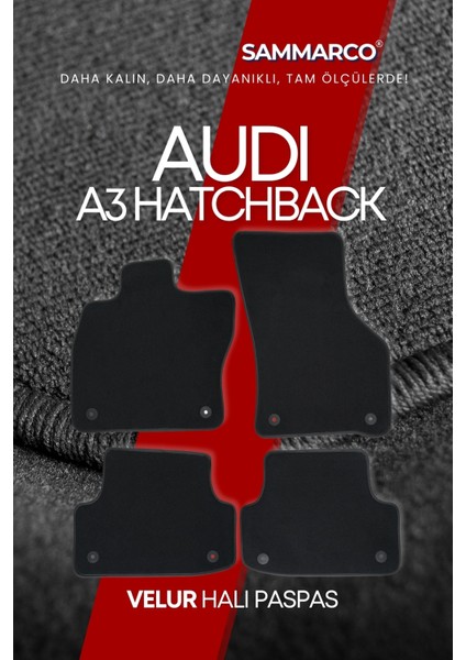 Audi A3 Hatchback 2013-2020 Halı Paspas Velur Paspas Kumaş Paspas Oto Paspas modelleri