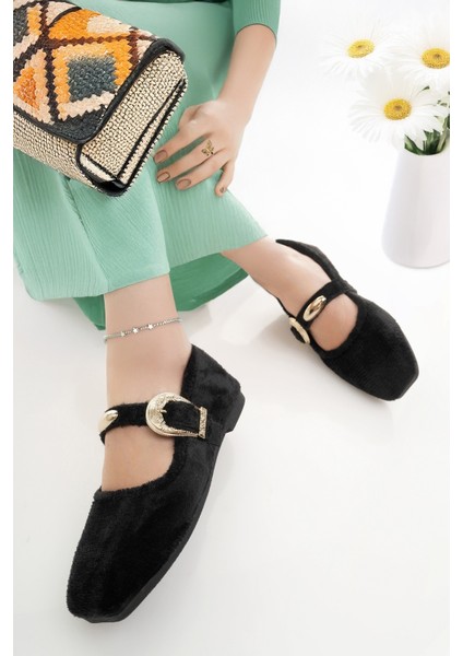 Kadın Babet Siyah Hafif Rahat Şık Iş Ofis Günlük Ayakkabı modelleri