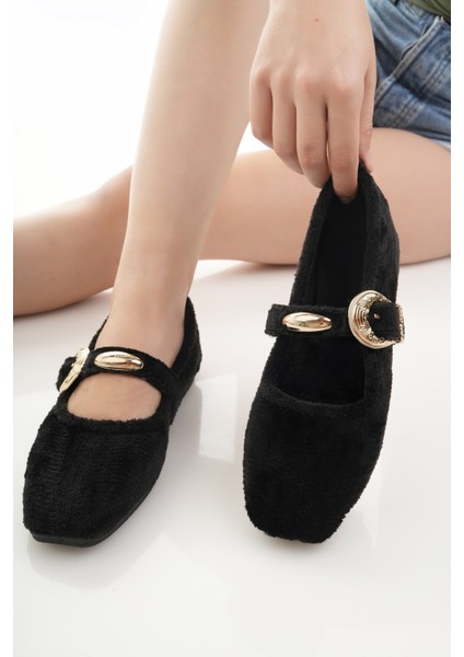 Kadın Babet Siyah Hafif Rahat Şık Iş Ofis Günlük Ayakkabı indirimleri