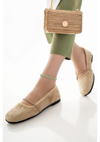 Kadın Babet Bej Hafif Rahat Şık Iş Ofis Günlük Ayakkabı modelleri