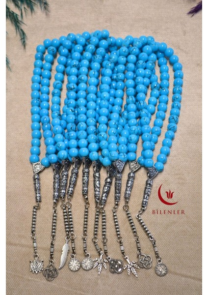 Taş 33'lü Erkek Tesbihi (Imameli - 23 Cm, Imamesiz - 13 Cm) 10 Adet