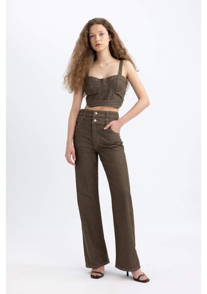 90's Wide Leg Yüksek Bel Geniş Bol Paça Uzun Jean Pantolon C4771AX24SP