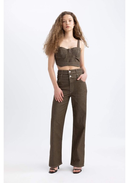 90's Wide Leg Yüksek Bel Geniş Bol Paça Uzun Jean Pantolon C4771AX24SP