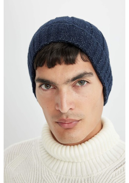 Erkek Fitilli Basic Düz Örme Bere C7139AX24WN