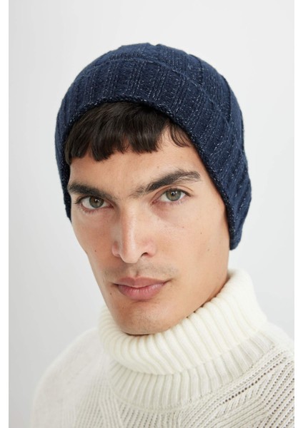 Erkek Fitilli Basic Düz Örme Bere C7139AX24WN