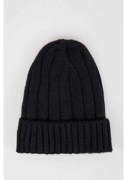 Erkek Fitilli Basic Düz Örme Bere C7139AX24WN