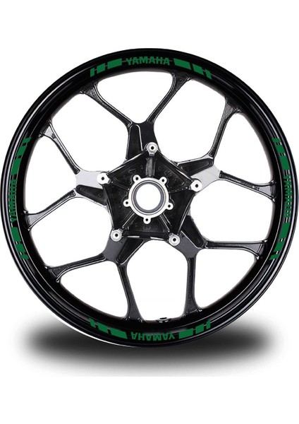 Yamaha Yazılı Kısa Dış Şerit 16'lı Tek Renk Jant Sticker Modeli