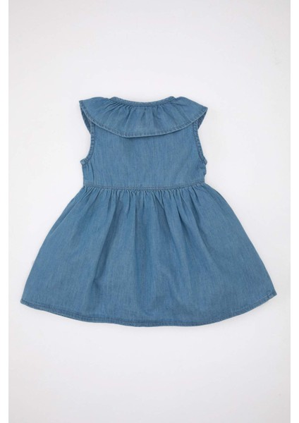 Kız Bebek Kolsuz Jean Elbise C5969A524SM