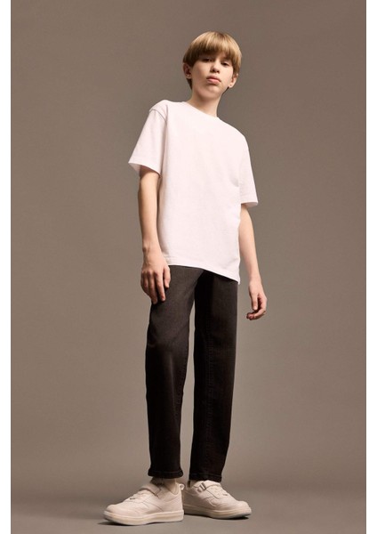 Erkek Çocuk Straight Fit Basic Düz Jean Pantolon C7230A825SM