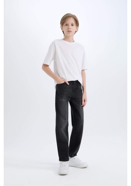 Erkek Çocuk Straight Fit Basic Düz Jean Pantolon C7230A825SM