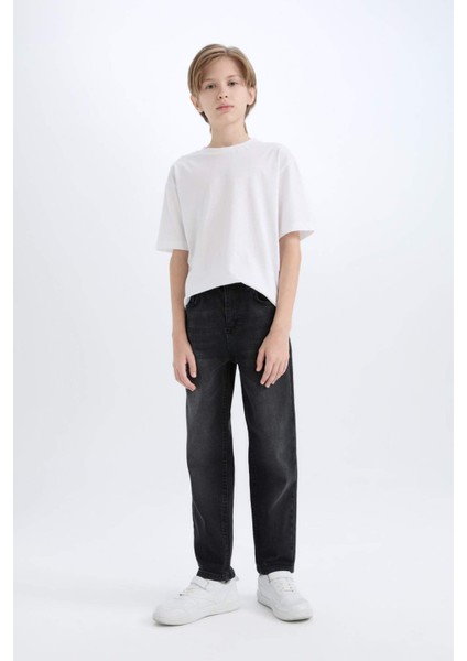 Erkek Çocuk Straight Fit Basic Düz Jean Pantolon C7230A825SM