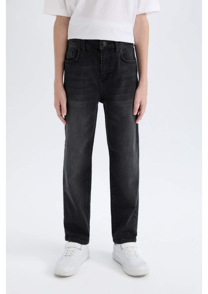 Erkek Çocuk Straight Fit Basic Düz Jean Pantolon C7230A825SM