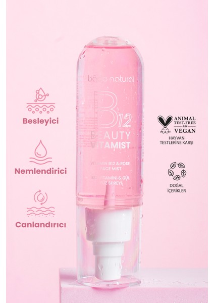 Beauty Vitamist B12 Vitamini Gül Yüz Spreyi Canlandırıcı Etki 100 ml Tüm Cilt Tipleri İçin modelleri