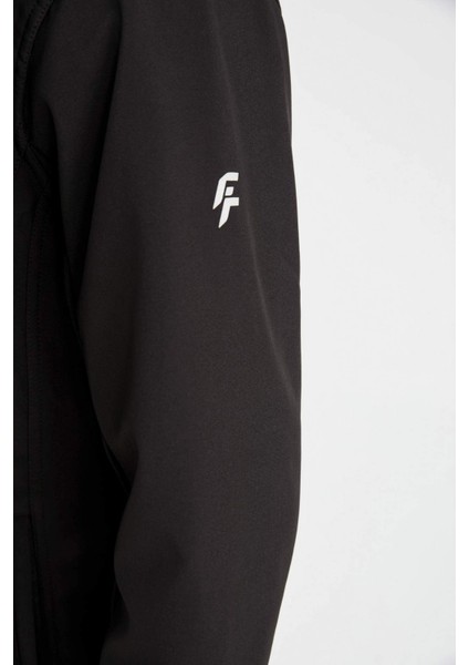 Softshell Mont Su İtici Rüzgara Karşı Koruyan Kapüşonlu Fermuarlı Cepli A2122AX24AU