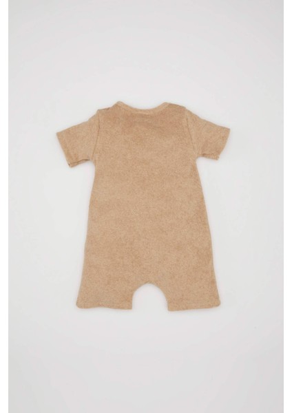 Erkek Bebek Yenidoğan Havlu Kumaş Kısa Kollu Tulum C5080A524SM