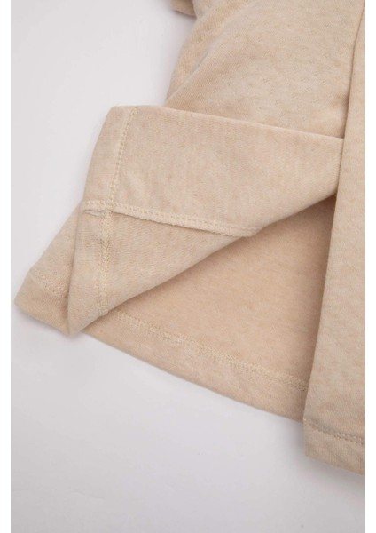 Kız Bebek 2'li Takım Kısa Kollu Fırfırlı Yaka Bluz Şort