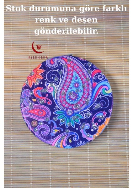 Cep Çanta Aynası,makyaj Aynası Etnik Desenli Dikdörtgen 6,5x8,5cm