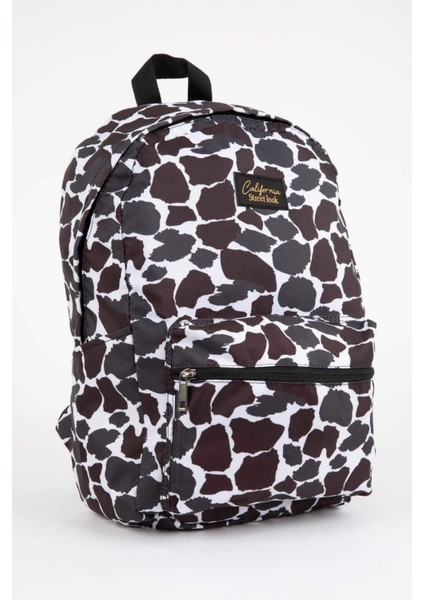 Kadın Leopar Desenli Okul Sırt Çantası C5603AXNS