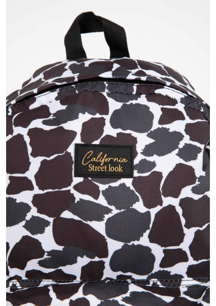 Kadın Leopar Desenli Okul Sırt Çantası C5603AXNS