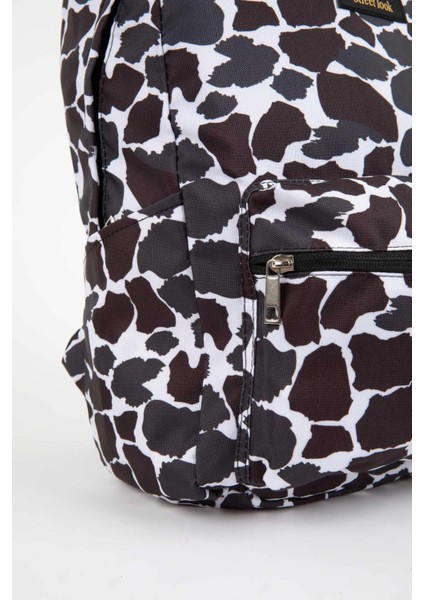 Kadın Leopar Desenli Okul Sırt Çantası C5603AXNS