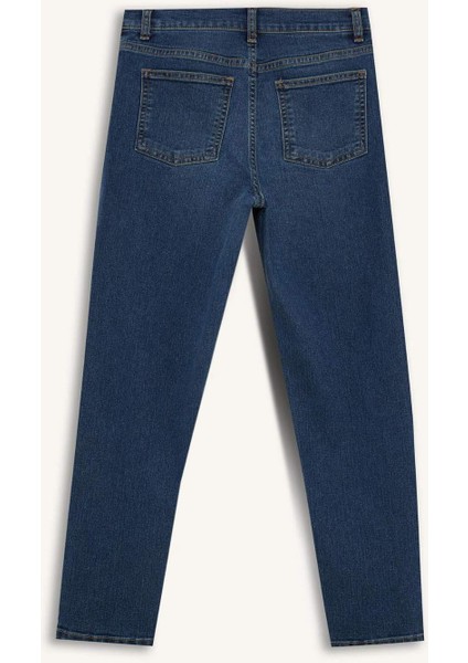 Erkek Çocuk Loose Fit Düz Paça Basic Düz Jean Pantolon C3698A824WN