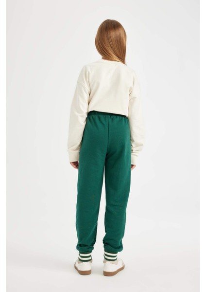 Kız Çocuk Baskılı Beli Paçası Lastikli Cepli Jogger Okul Eşofman Altı C7132A824AU