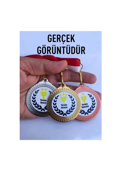 Kişiye Özel Gold Gümüş Bronz Birincilik Ikincilik Üçüncülük Madalya Seti