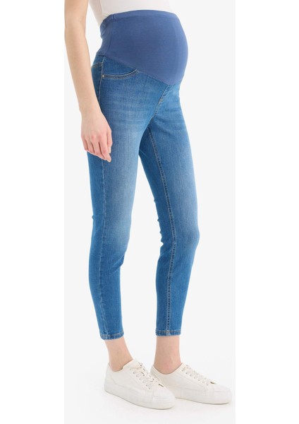 Skinny Fit Yüksek Bel Düz Paça Standart Boy Hamile Pantolon Z6882AZ24SP