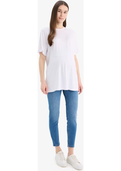 Skinny Fit Yüksek Bel Düz Paça Standart Boy Hamile Pantolon Z6882AZ24SP