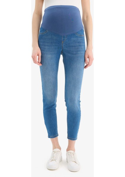 Skinny Fit Yüksek Bel Düz Paça Standart Boy Hamile Pantolon Z6882AZ24SP