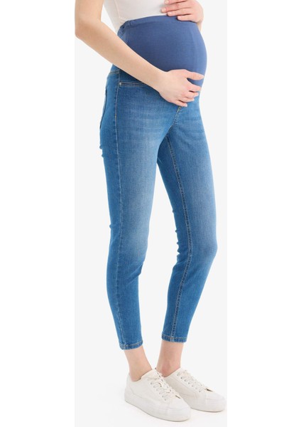Skinny Fit Yüksek Bel Düz Paça Standart Boy Hamile Pantolon Z6882AZ24SP