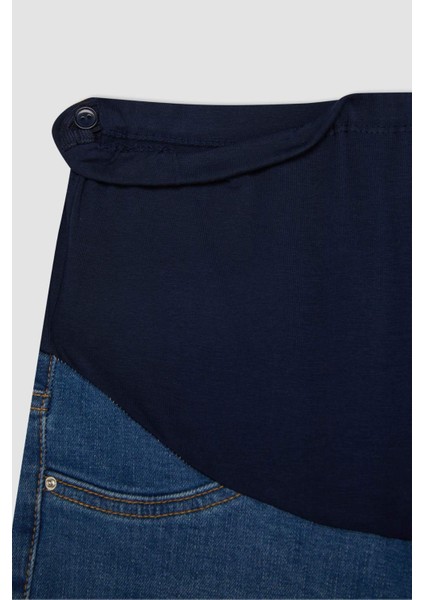 Skinny Fit Yırtık Detaylı Yüksek Bel Düz Paça Uzun Hamile Pantolon X2068AZ24SP