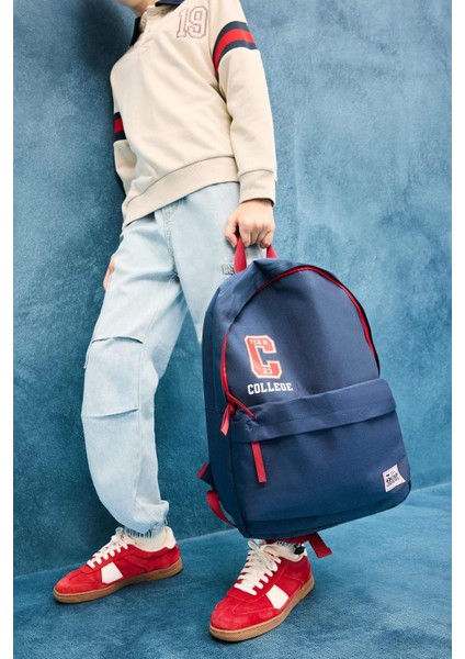 Unisex Çocuk Baskılı Oxford Okul Sırt Çantası C5542A8NS