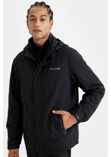 Fit Su İtici Mont Normal Kesim Kapüşonlu Fermuarlı Cepli C6047AX24AU