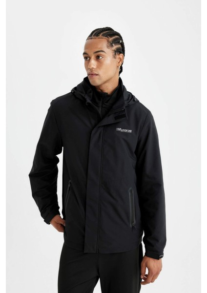 Fit Su İtici Mont Normal Kesim Kapüşonlu Fermuarlı Cepli C6047AX24AU