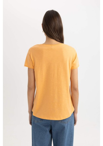 Regular Fit Yuvarlak Yaka Basic Düz Kısa Kollu Tişört K1508AZ24SM